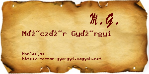 Móczár Györgyi névjegykártya