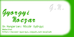 gyorgyi moczar business card