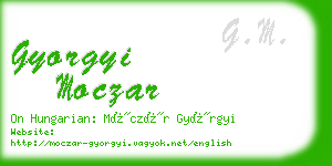 gyorgyi moczar business card